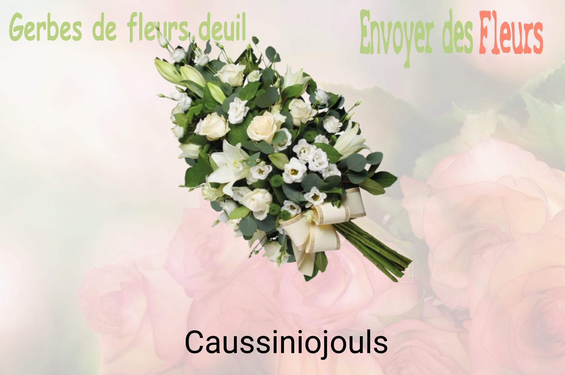 Gerbe de fleurs de deuil livrée à Caussiniojouls